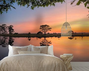 Panorama Sunset Dwingelderveld by Henk Meijer Photography