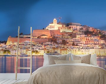 Ibiza town on an atmospheric evening - panorama by Vincent Fennis