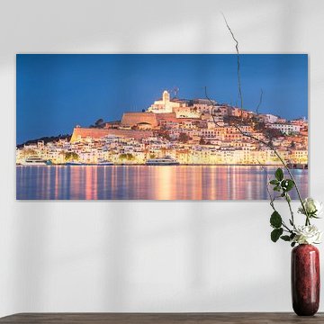 Ibiza town on an atmospheric evening - panorama
