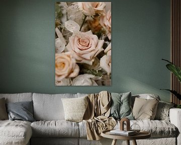 Rose pastel, art floral sur Joke van Veen