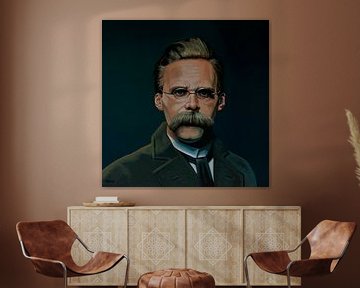 Friedrich Nietzsche Schilderij
