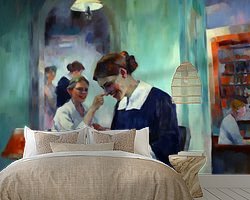 Voorbeeld van het werk in een kamer