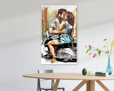 Voorbeeld van het werk in een kamer