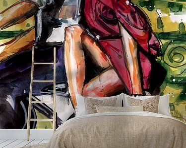 Voorbeeld van het werk in een kamer