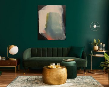 Moderne abstrakte in Pastellfarben auf einem schwarzen Hintergrund von Studio Allee