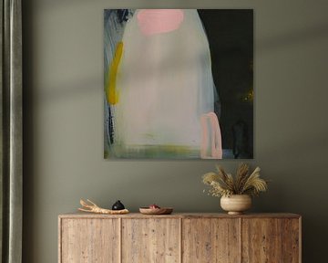 Moderne abstrakte in Pastellfarben auf einem schwarzen Hintergrund von Studio Allee