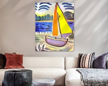 Zeilboot, motief 2 van zam art