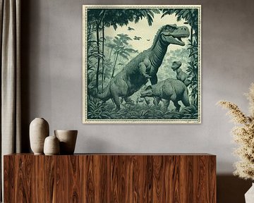 Stempel Dinosaurus Kunst van Biljana Zdravkovic