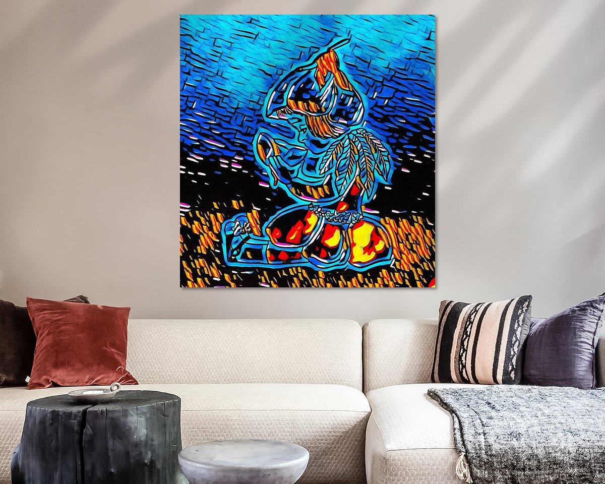 Voorbeeld van het werk in een kamer