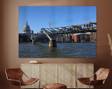 London's Iconic Millennium Bridge by aidan moran