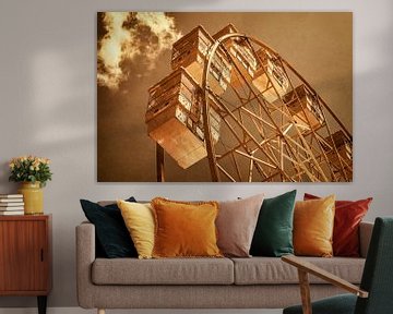 Riesenrad - Golden Retro Fine Art von Andreea Eva Herczegh