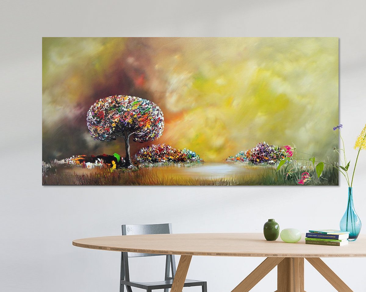Voorbeeld van het werk in een kamer