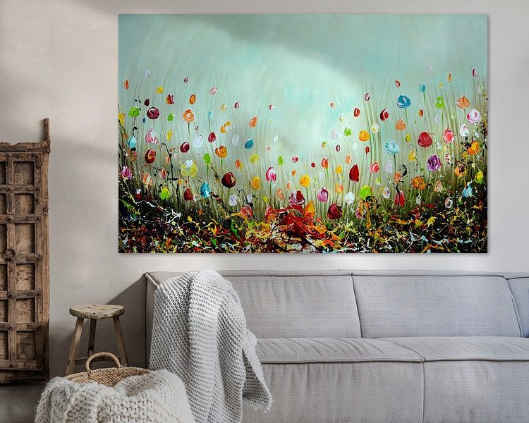 Voorbeeld van het werk in een kamer