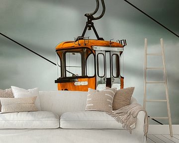 Een gondel aan een staalkabel