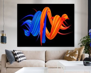 Voorbeeld van het werk in een kamer