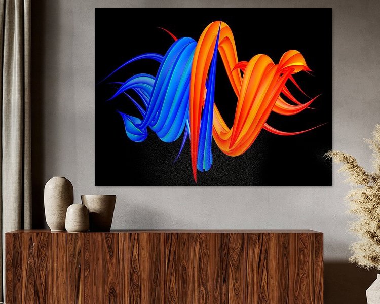 Voorbeeld van het werk in een kamer