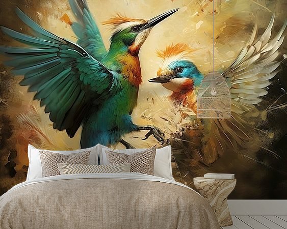 Voorbeeld van het werk in een kamer