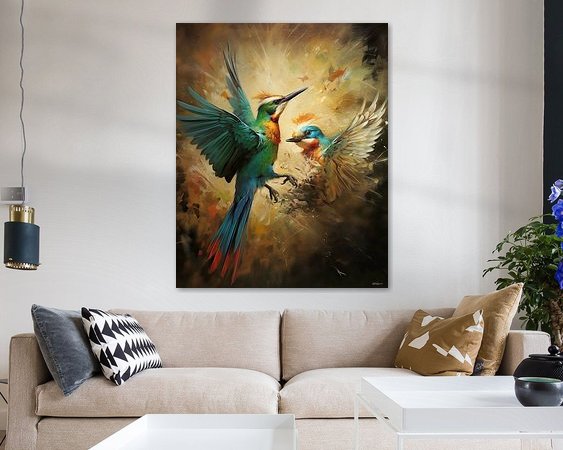 Voorbeeld van het werk in een kamer