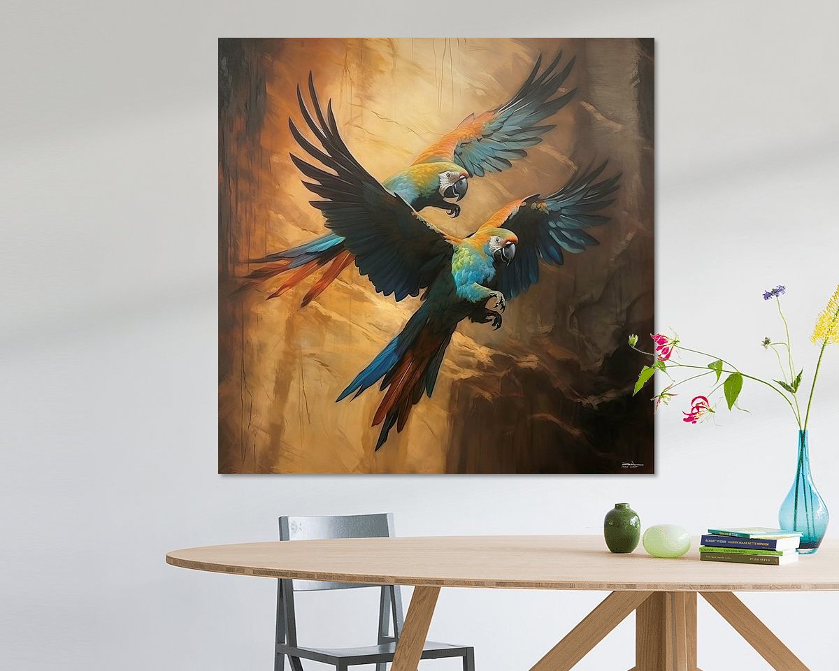 Voorbeeld van het werk in een kamer