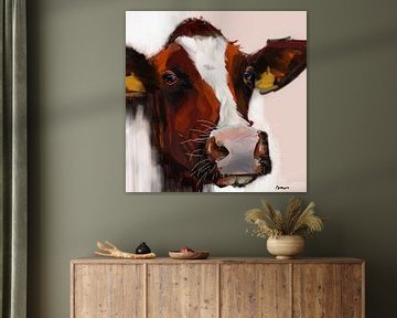 Porträt, Kuh Siena. von SydWyn Art