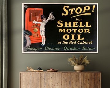 Jean d'Ylen - Stop! for Shell motor oil at the Red Cabinet (1926) von Peter Balan