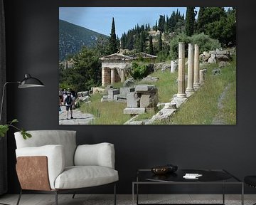 Dans la belle ville de Delfi, le Tholos.