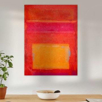 JAUNE DANS LE ROUGE AVEC UNE TOUCHE DE BLEU