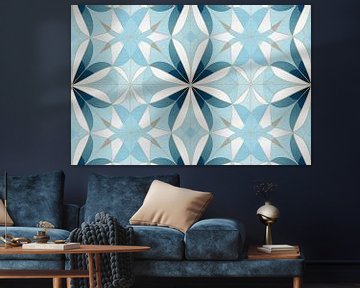 Blue Art Deco Motif by Whale & Sons