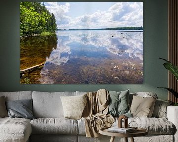 Schöne Spiegelung am Wasser von Caroline Pleysier