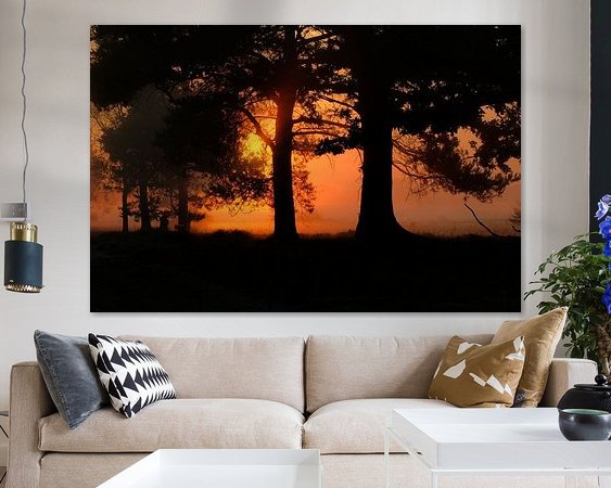 Voorbeeld van het werk in een kamer