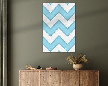 Blauw zigzag patroon van Whale & Sons