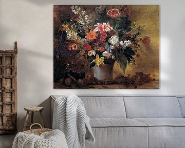 Flower still life, Eugène Delacroix