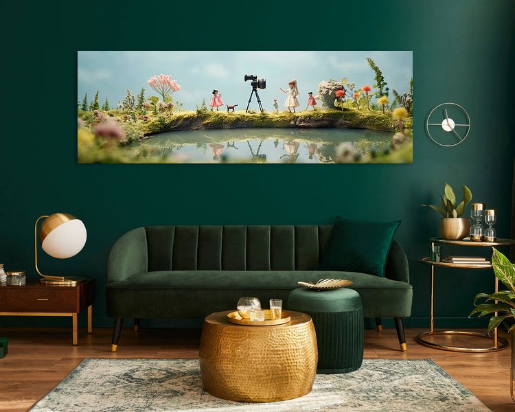 Voorbeeld van het werk in een kamer