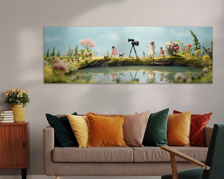 Voorbeeld van het werk in een kamer