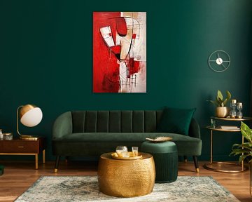 Abstract rood van Bert Nijholt