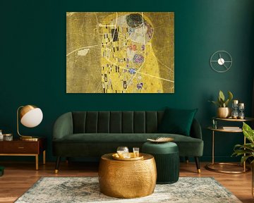 Kaart van Oosterhout met de Kus van Gustav Klimt van Map Art Studio