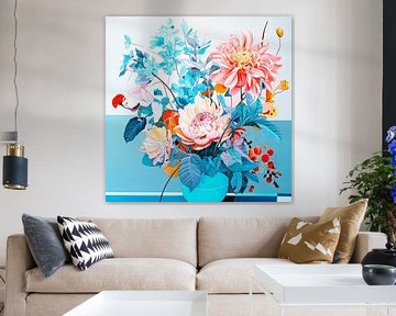 Still life flower bouquet in vase