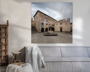 Église San Silvestro sur la place de Bevagna, Italie sur Joost Adriaanse