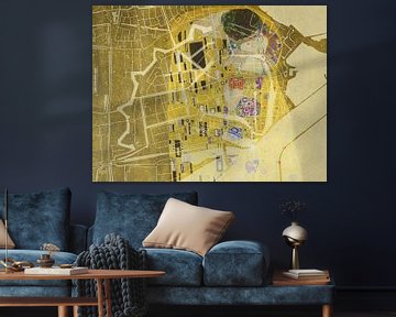 Map of Enkhuizen with the Kiss by Gustav Klimt by Map Art Studio