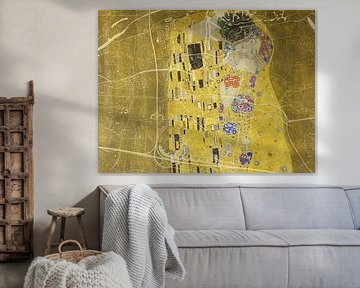 Map of Goes with the Kiss by Gustav Klimt