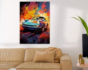 Porsche 911 Pop Art van Rosa Piazza