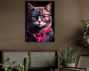 hipster cat Willow #cat by JBJart Justyna Jaszke