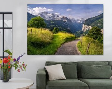 Vue sur la vallée de Lauterbrunnen dans l'Oberland bernois sur Achim Thomae