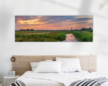 Panorama lever de soleil Moteur à vent Oudega sur Henk Meijer Photography