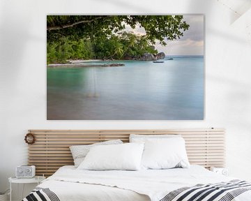 Seychelles - Long exposure on the beach of La Digue by t.ART