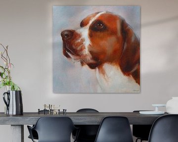 Portret hond Casa. van SydWyn Art