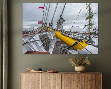 Voorsteven van het Tall Ship Bima Suci tijdens de Sail in Den Helder