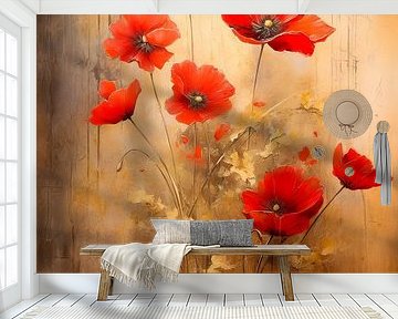 Poppies in a soft, painterly style by Joriali photography and paintings