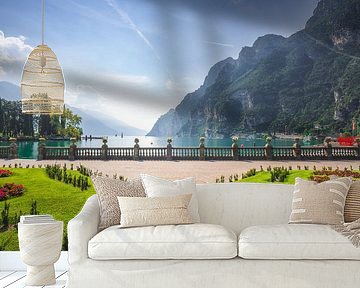 Gardens on the Lake Garda. Riva del Garda, Italy by Stefano Orazzini
