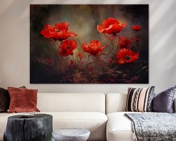 Coquelicots, tableau sur Joriali Art abstrait et digital